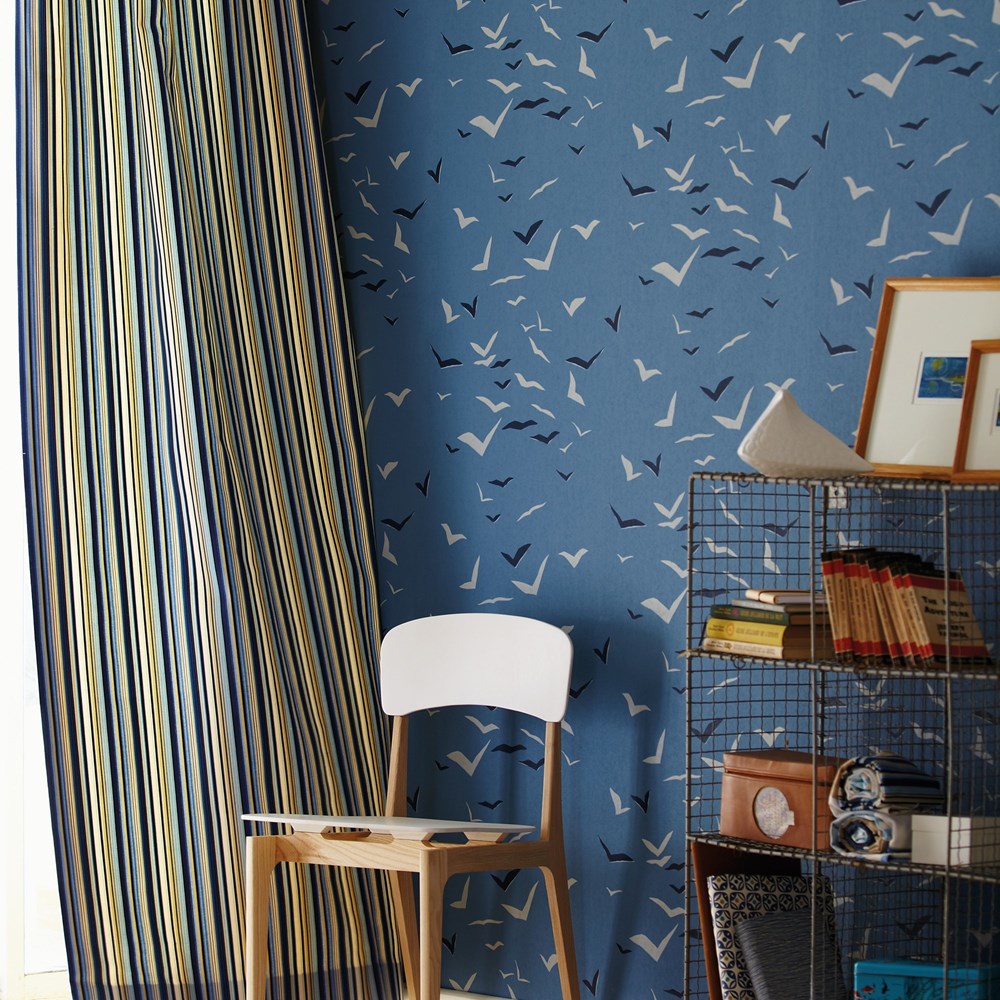 Flight Wallpaper 110210 by Scion in Denim Indigo Chalk